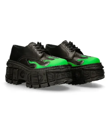 New Rock Buty Shoe Design BlackGreen (3)