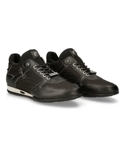 New Rock Buty Sneaker Black Hybrid With Laces (3)