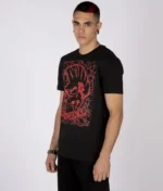 New Rock O Neck T Shirt Czarny (3)