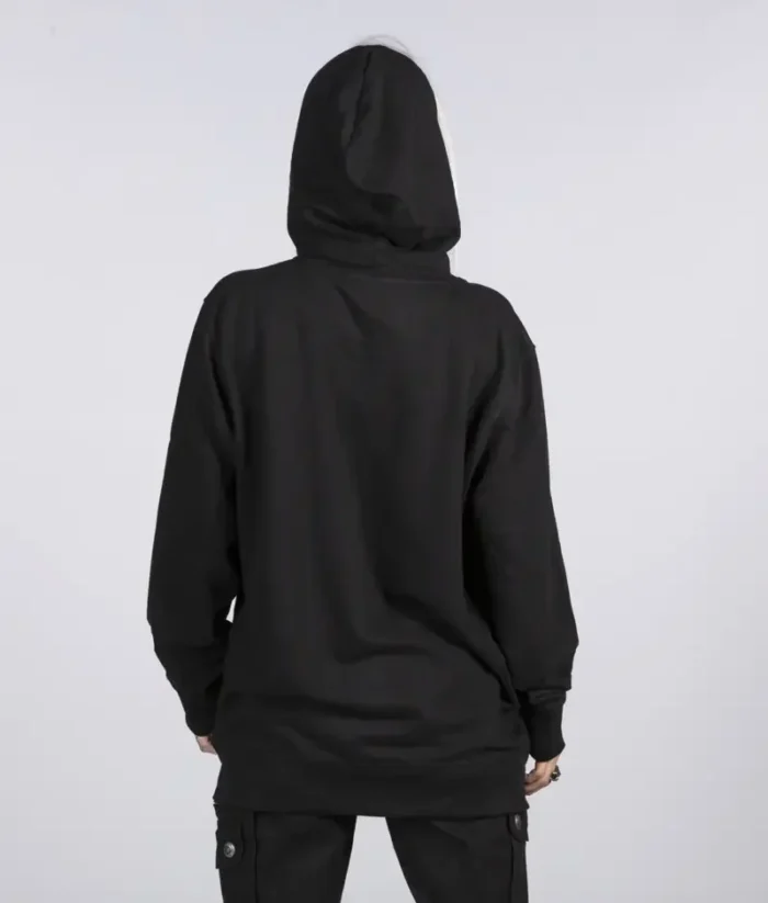 New Rock Urbano Zip Unisex Hoodie Czarny (1)